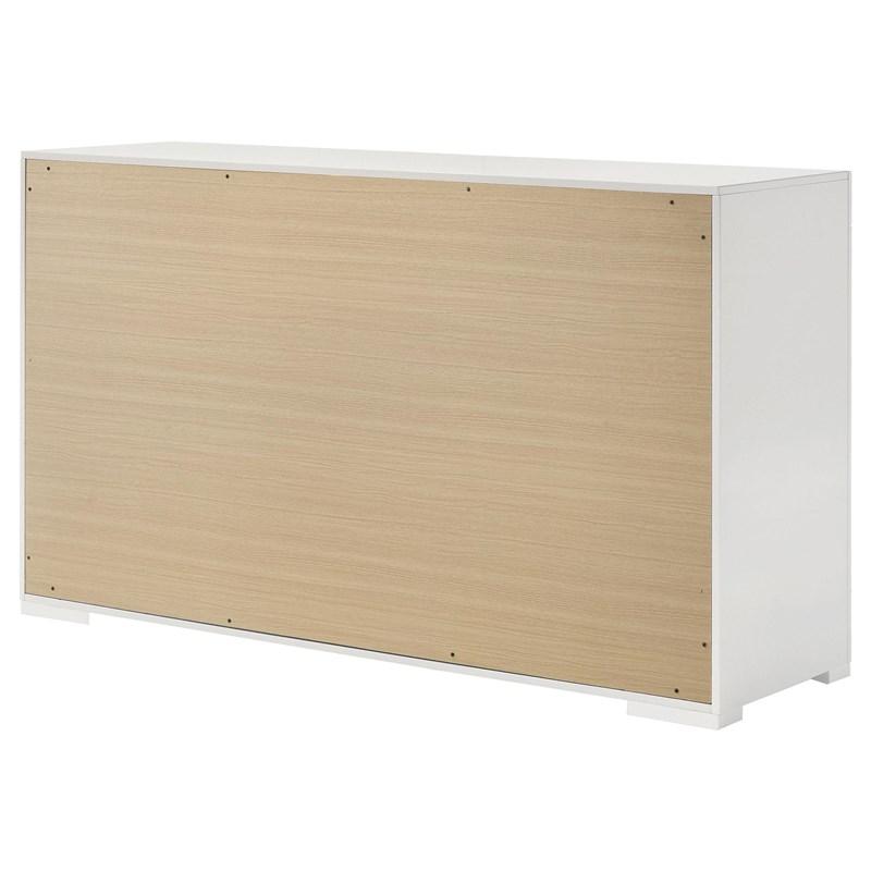 Large Picture of Coaster Furniture Ives 224943 6-Drawer Dresser Cabinet - White High Gloss