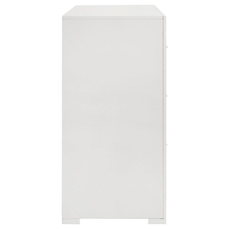 Large Picture of Coaster Furniture Ives 224943 6-Drawer Dresser Cabinet - White High Gloss