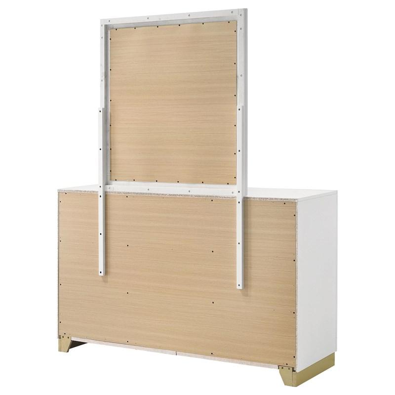 Large Picture of Coaster Furniture Caraway 224773M 6-Drawer Dresser with Mirror - White