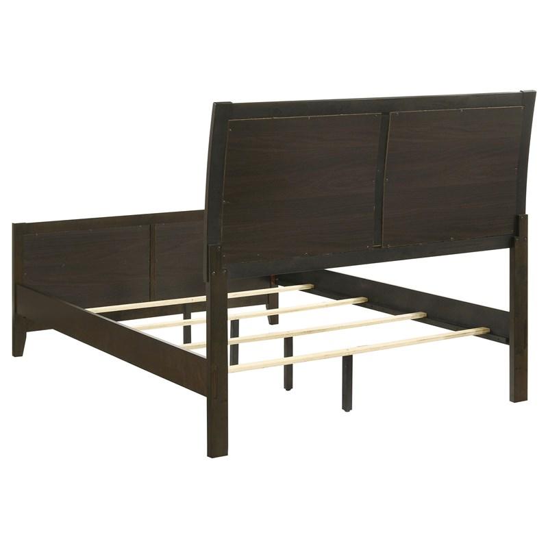 Large Picture of Coaster Furniture Wilkes 224421F 51-inch Upholstered Full Bed - Dark Cocoa