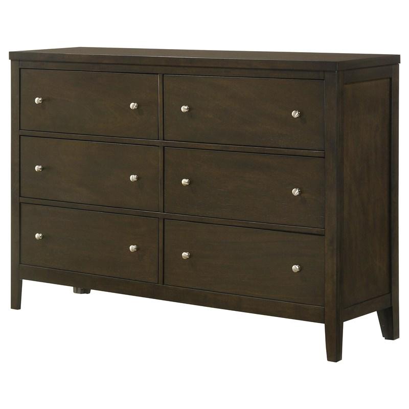 Large Picture of Coaster Furniture Wilkes 224423 6-Drawer Dresser Cabinet - Dark Cocoa