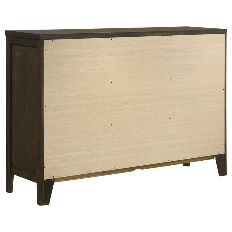 Large Picture of Coaster Furniture Wilkes 224423 6-Drawer Dresser Cabinet - Dark Cocoa