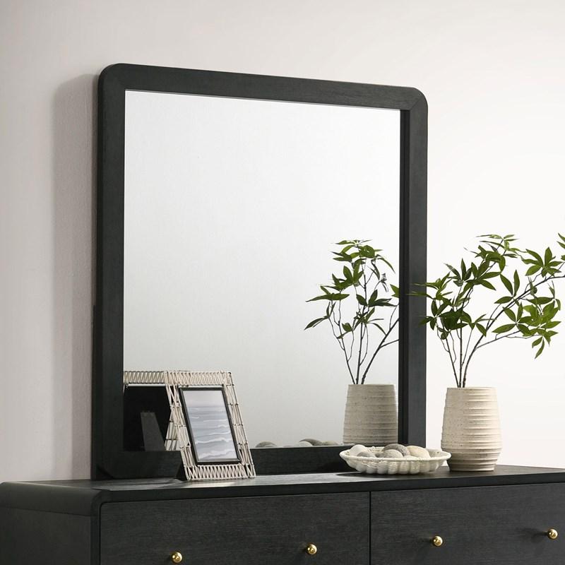 Large Picture of Coaster Furniture Cavelle 223664 Dresser Mirror - Black