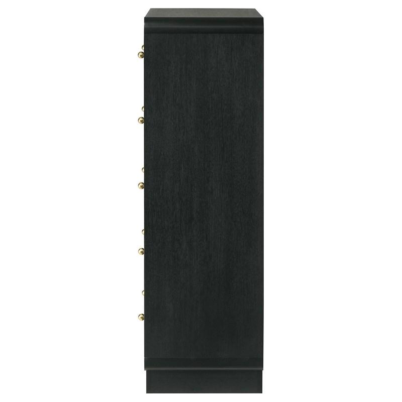 Large Picture of Coaster Furniture Cavelle 223665 5-Drawer Chest of Drawers - Black
