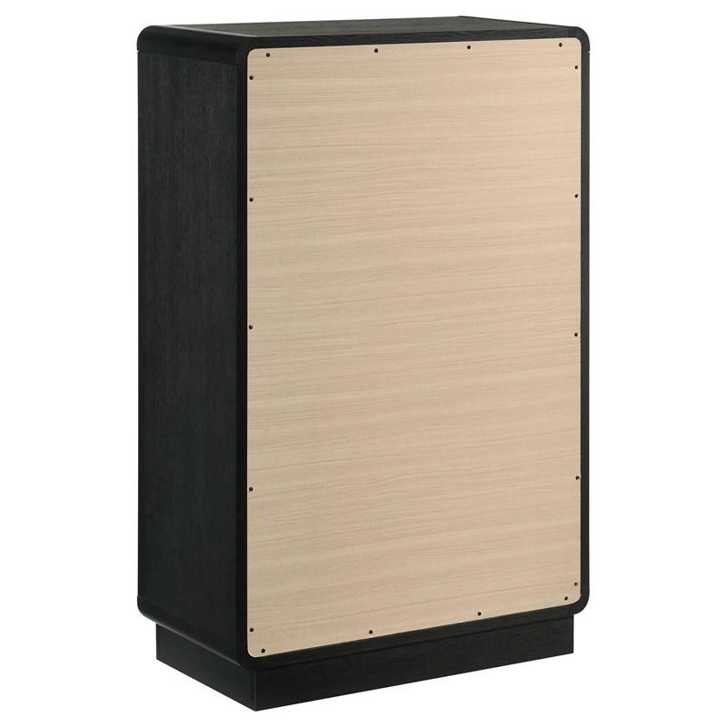Large Picture of Coaster Furniture Cavelle 223665 5-Drawer Chest of Drawers - Black