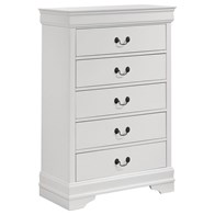 Coaster Furniture Louis Philippe 202445 5-Drawer Bedroom Chest - White (Chests - 5 Drawers)