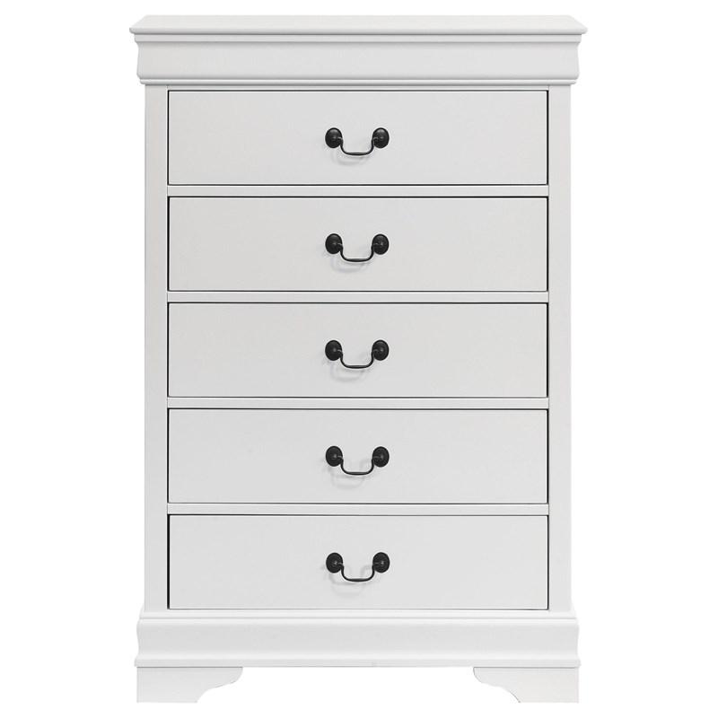 Large Picture of Coaster Furniture Louis Philippe 202445 5-Drawer Bedroom Chest - White