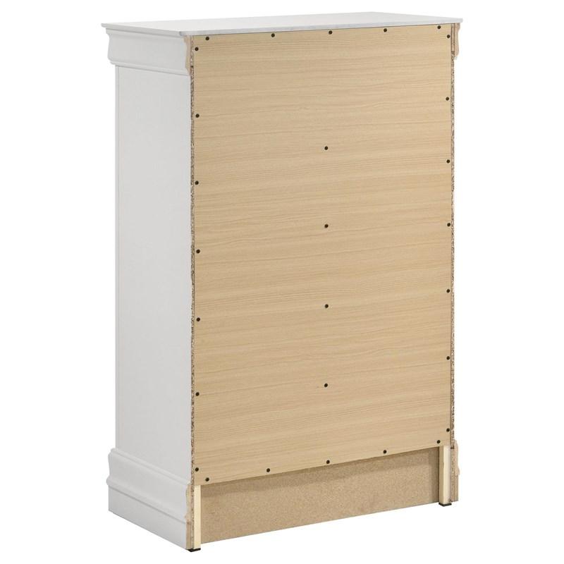 Large Picture of Coaster Furniture Louis Philippe 202445 5-Drawer Bedroom Chest - White