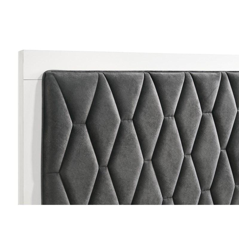 Large Picture of Coaster Furniture Sonora 224861KE Eastern King Upholstered Panel Bed - White