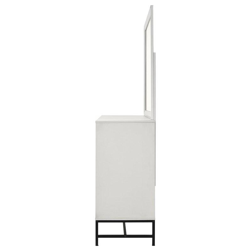 Large Picture of Coaster Furniture Sonora 224863M 6-Drawer Dresser with Mirror - White