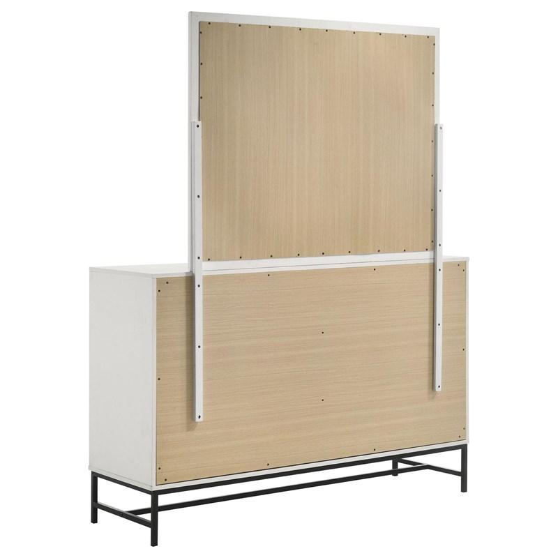 Large Picture of Coaster Furniture Sonora 224863M 6-Drawer Dresser with Mirror - White