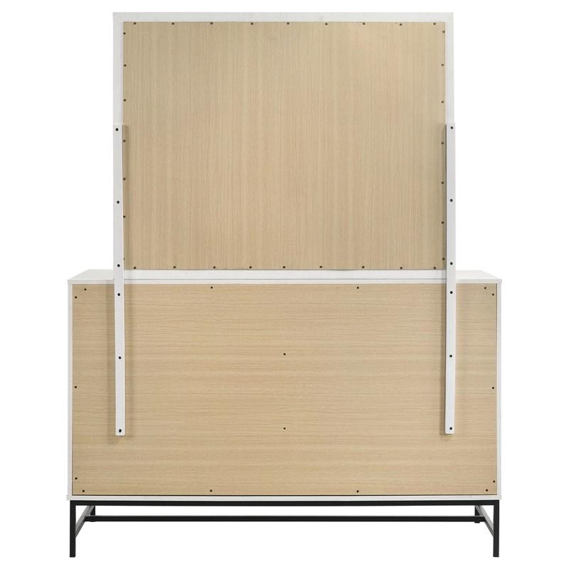 Large Picture of Coaster Furniture Sonora 224863M 6-Drawer Dresser with Mirror - White