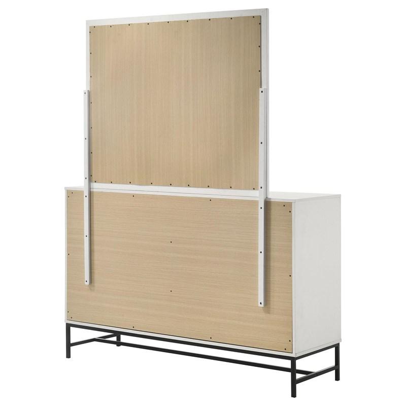 Large Picture of Coaster Furniture Sonora 224863M 6-Drawer Dresser with Mirror - White