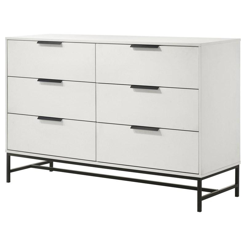Large Picture of Coaster Furniture Sonora 224863 6-Drawer Bedroom Dresser - White