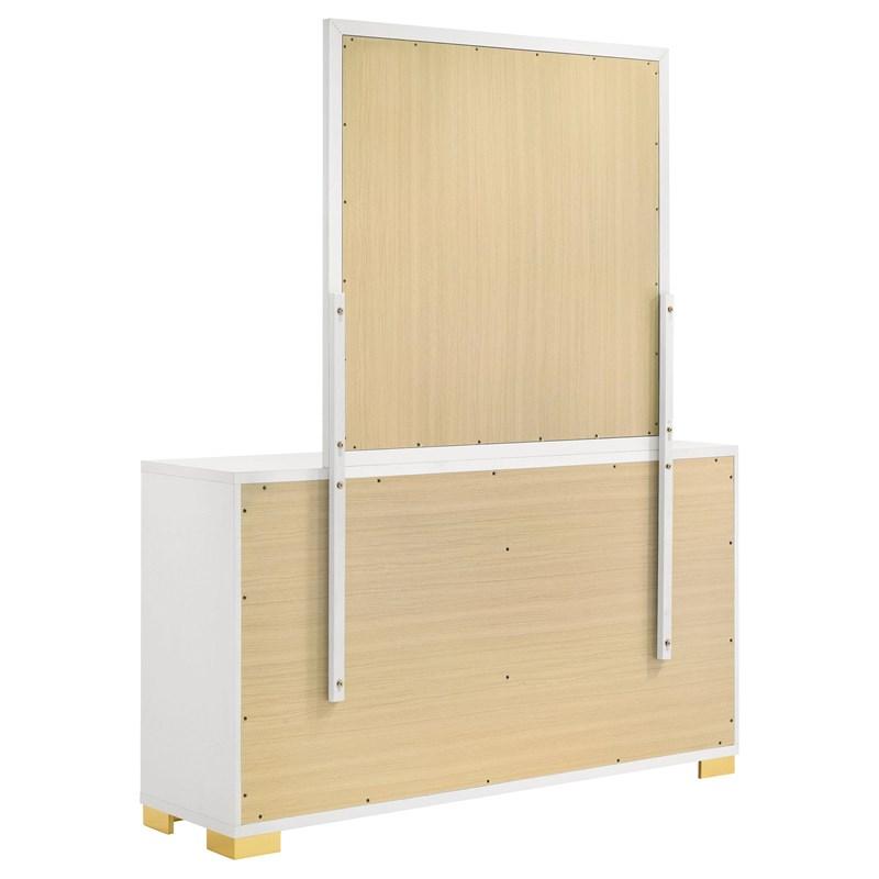 Large Picture of Coaster Furniture Marceline 222933M 6-Drawer Dresser with Mirror - White