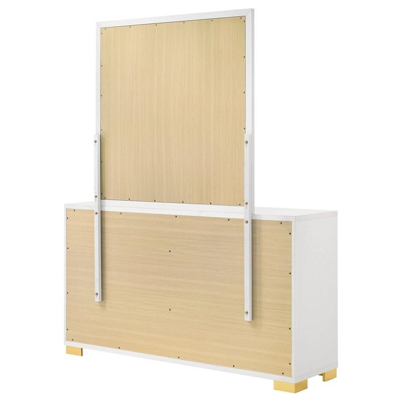 Large Picture of Coaster Furniture Marceline 222933M 6-Drawer Dresser with Mirror - White