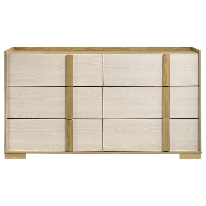 Large Picture of Coaster Furniture Hyland 215653 6-Drawer Dresser - Natural