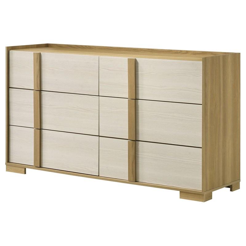Large Picture of Coaster Furniture Hyland 215653 6-Drawer Dresser - Natural