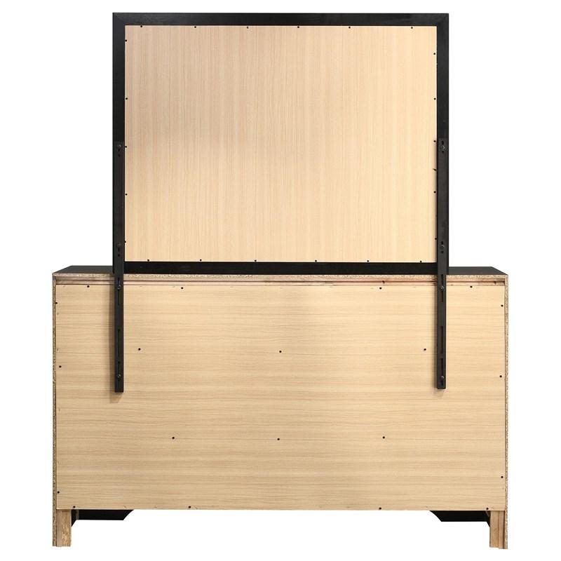 Large Picture of Coaster Furniture Miranda 206363M 7-Drawer Dresser with Mirror - Black