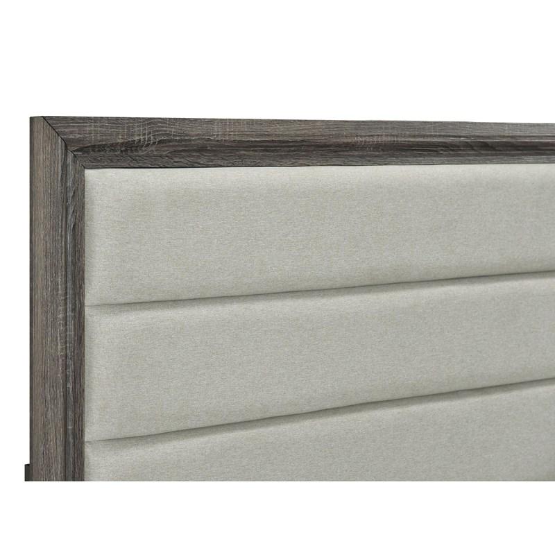 Large Picture of Coaster Furniture Wright 223341Q 52-inch Upholstered Queen Bed - Brown Oak