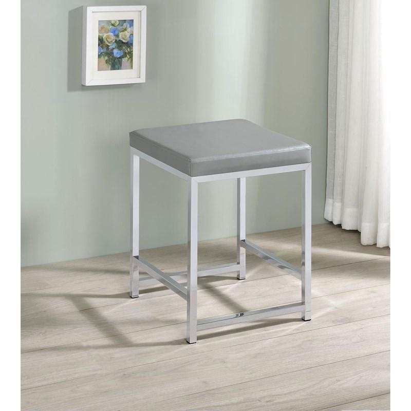 Large Picture of Coaster Furniture Umbridge 935933 Upholstered Square Padded Cushion Vanity Stool