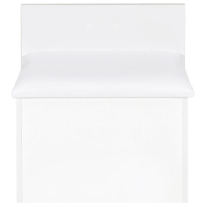 Large Picture of Coaster Furniture Danbury 930208 3-Drawer Makeup Vanity & Stool - Set White High Gloss