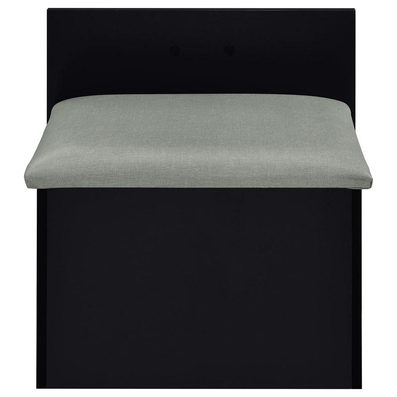 Large Picture of Coaster Furniture Danbury 930209 3-Drawer Makeup Vanity & Stool - Set Black High Gloss