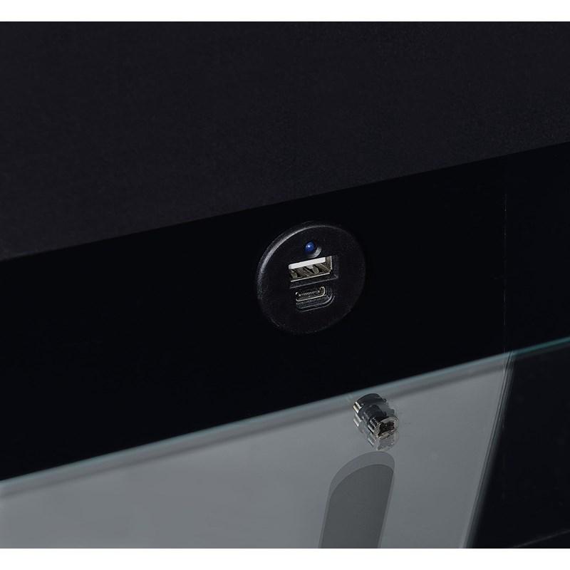 Large Picture of Coaster Furniture Danbury 930209 3-Drawer Makeup Vanity & Stool - Set Black High Gloss