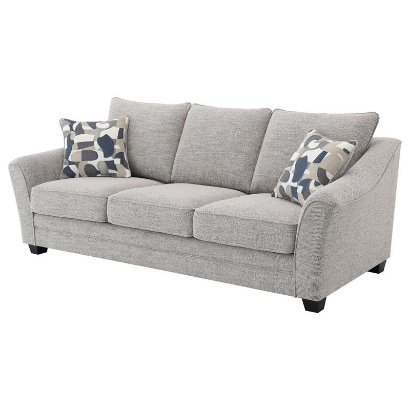 Large Picture of Coaster Furniture Tomkins 509671 Boucle Upholstered Sofa - Light Grey