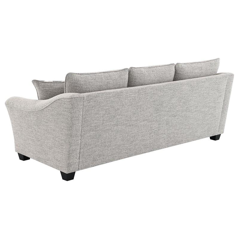 Large Picture of Coaster Furniture Tomkins 509671 Boucle Upholstered Sofa - Light Grey