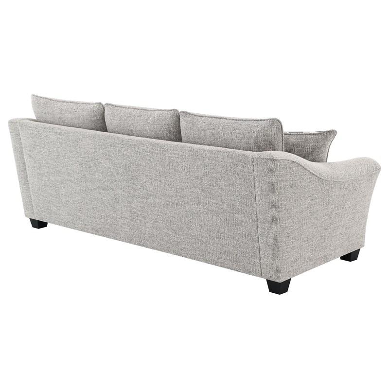 Large Picture of Coaster Furniture Tomkins 509671 Boucle Upholstered Sofa - Light Grey