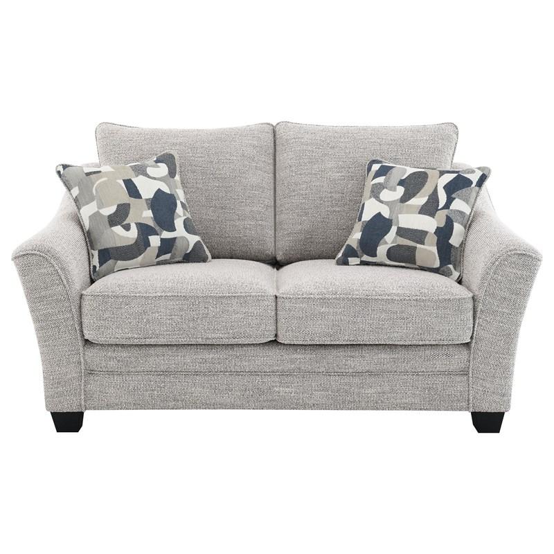 Large Picture of Coaster Furniture Tomkins 509672 Boucle Upholstered Loveseat - Light Grey