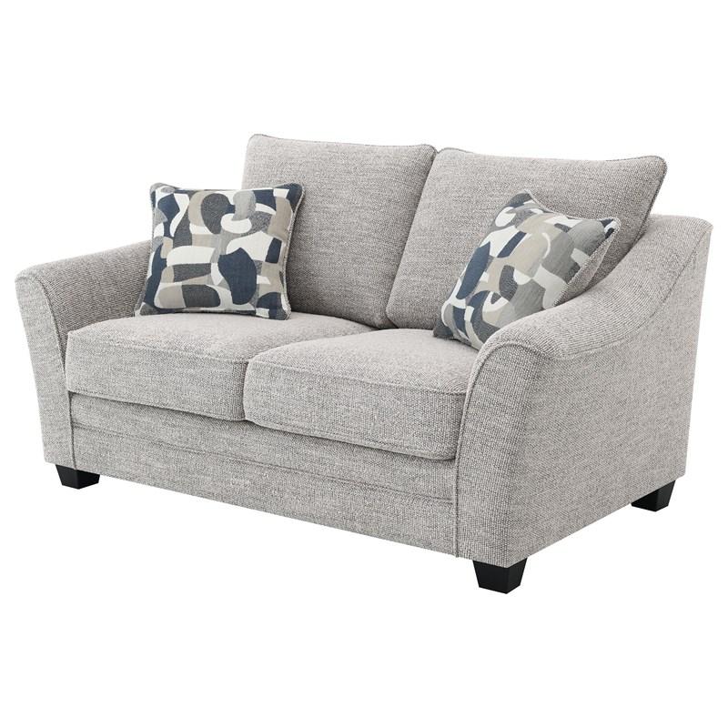 Large Picture of Coaster Furniture Tomkins 509672 Boucle Upholstered Loveseat - Light Grey
