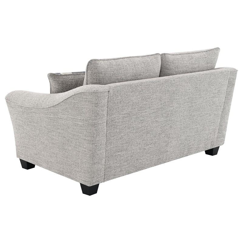 Large Picture of Coaster Furniture Tomkins 509672 Boucle Upholstered Loveseat - Light Grey