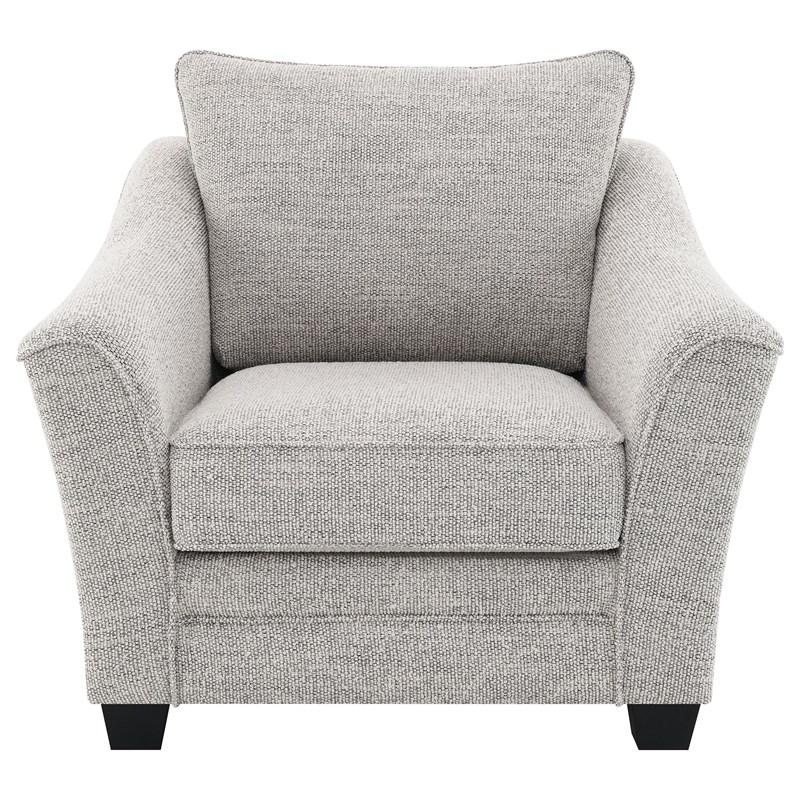 Large Picture of Coaster Furniture Tomkins 509673 Boucle Upholstered Chair - Light Grey
