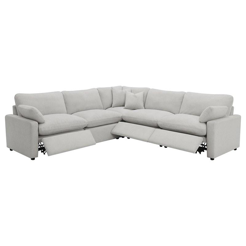 Large Picture of Coaster Furniture Collins 609560P 5 pc Modular Power Reclining Sectional - Grey