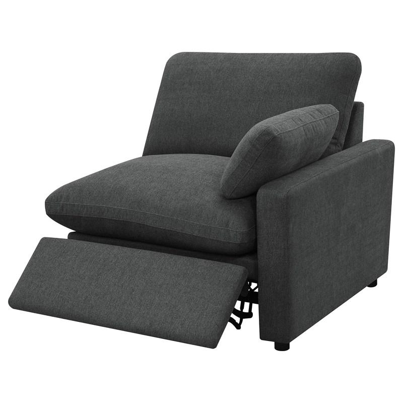 Large Picture of Coaster Furniture Collins 609530P 5 pc Modular Power Reclining Sectional - Dark Grey