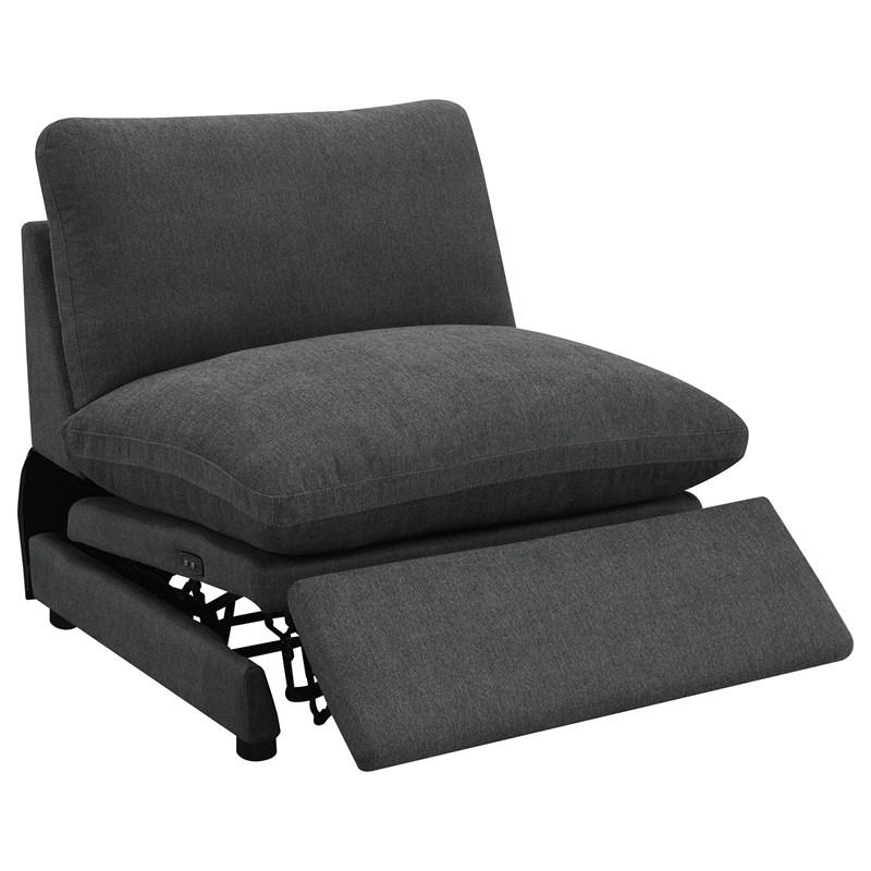 Large Picture of Coaster Furniture Collins 609530P 5 pc Modular Power Reclining Sectional - Dark Grey