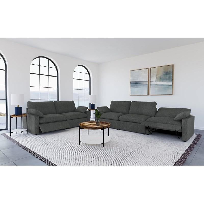 Large Picture of Coaster Furniture Collins 609531P Modular Power Sofa - Dark Grey