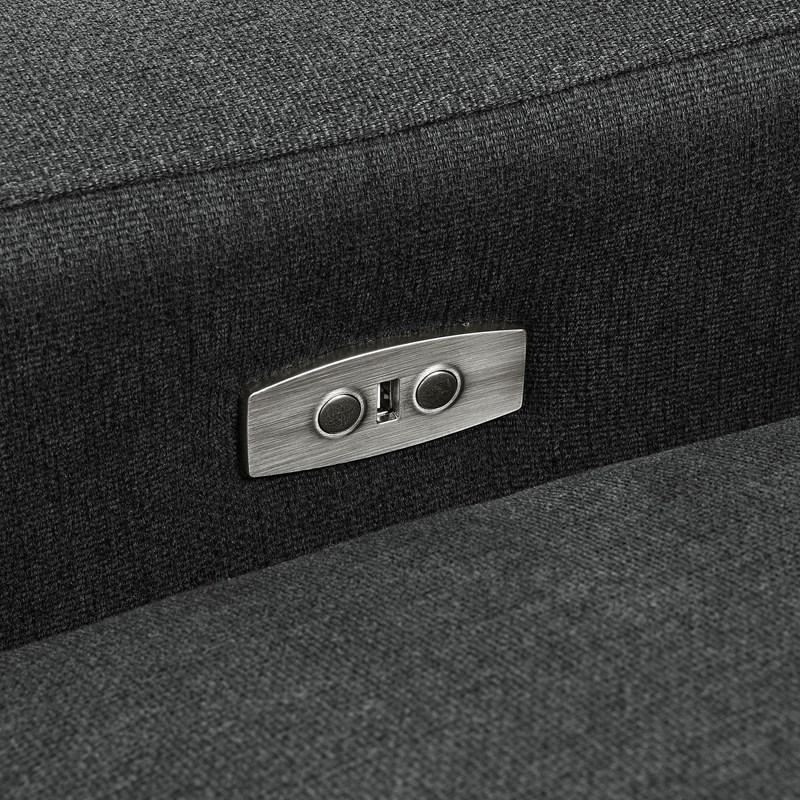 Large Picture of Coaster Furniture Collins 609531P Modular Power Sofa - Dark Grey