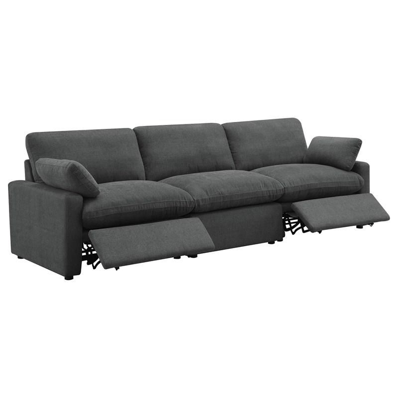 Large Picture of Coaster Furniture Collins 609531P Modular Power Sofa - Dark Grey