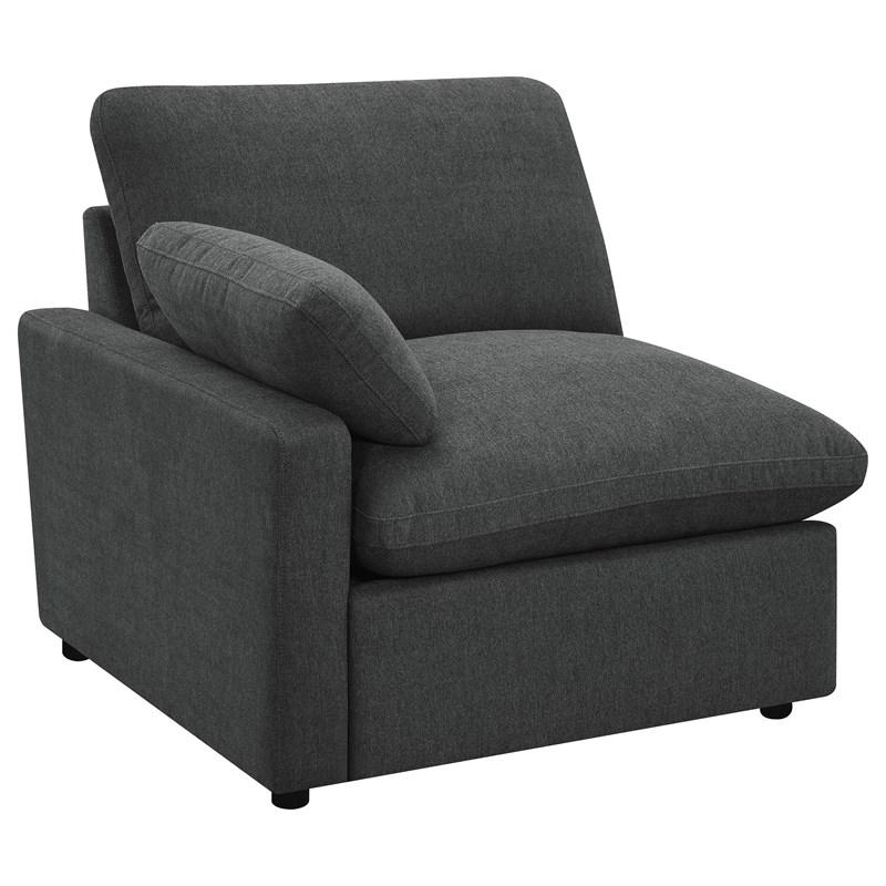 Large Picture of Coaster Furniture Collins 609532P Modular Power Loveseat - Dark Grey