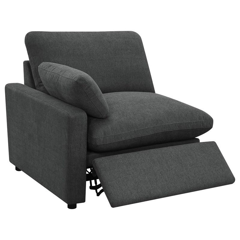 Large Picture of Coaster Furniture Collins 609532P Modular Power Loveseat - Dark Grey