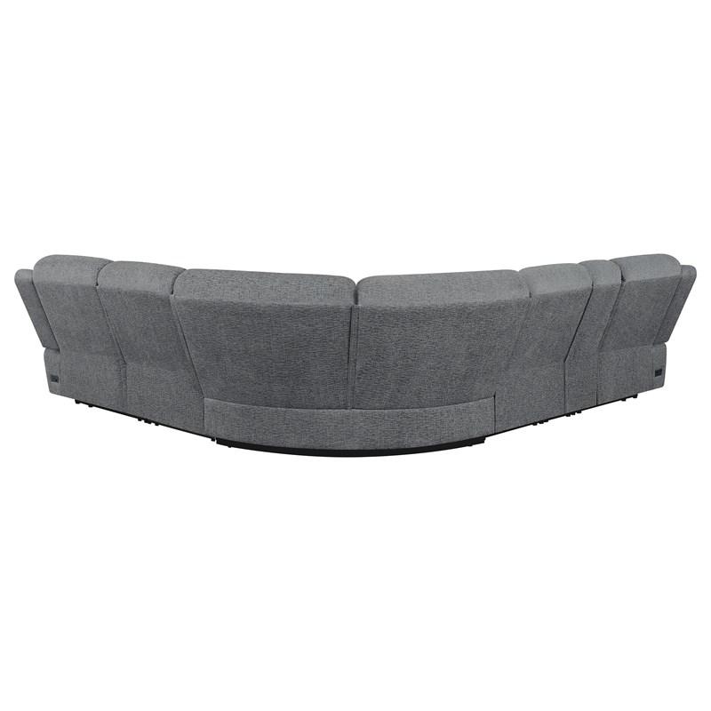 Large Picture of Coaster Furniture Bahrain 609540P 6 pc Modular Power Reclining Sectional - Charcoal