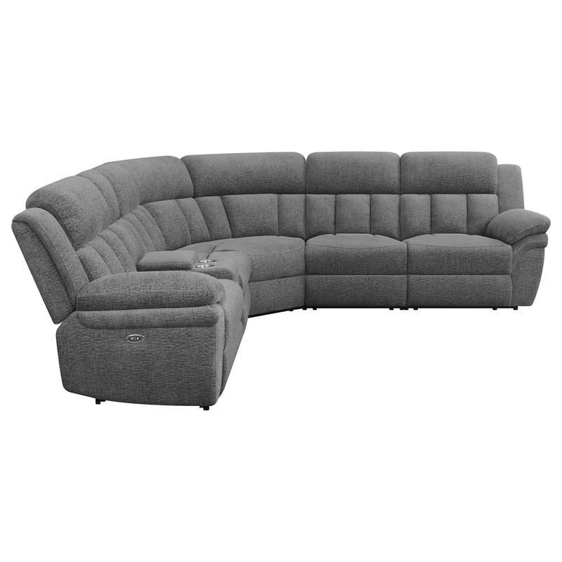 Large Picture of Coaster Furniture Bahrain 609540P 6 pc Modular Power Reclining Sectional - Charcoal