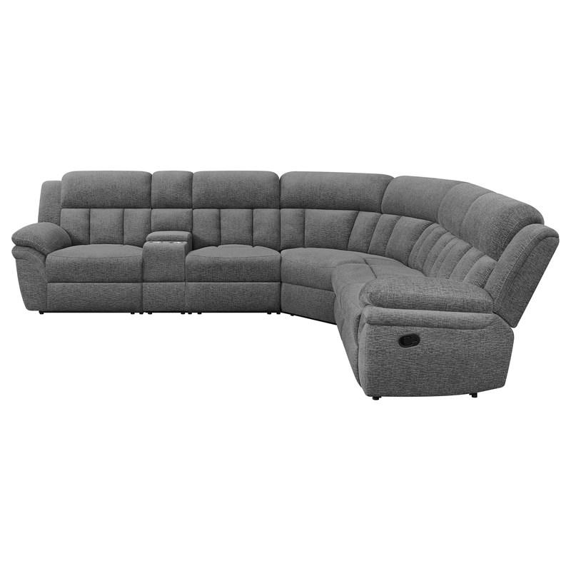 Large Picture of Coaster Furniture Bahrain 609540 6 pc Modular Reclining Sectional Sofa - Charcoal