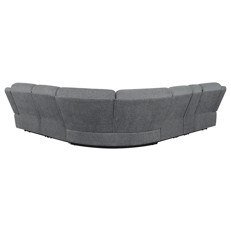 Large Picture of Coaster Furniture Bahrain 609540 6 pc Modular Reclining Sectional Sofa - Charcoal