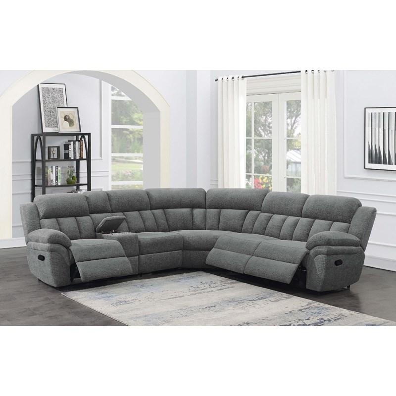 Large Picture of Coaster Furniture Bahrain 609540 6 pc Modular Reclining Sectional Sofa - Charcoal