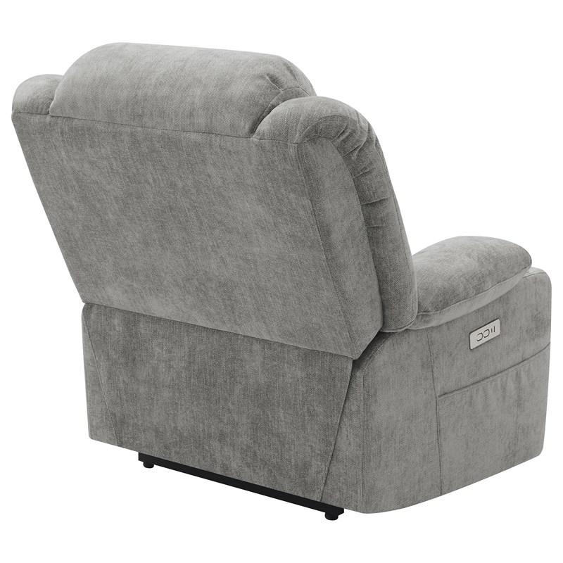 Large Picture of Coaster Furniture Houston 602284P Upholstered Power Lift Recliner - Grey