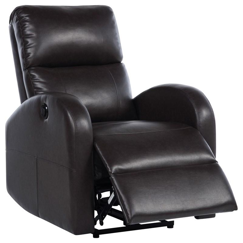 Large Picture of Coaster Furniture Grant 601500P Upholstered Power Recliner Chair - Brown